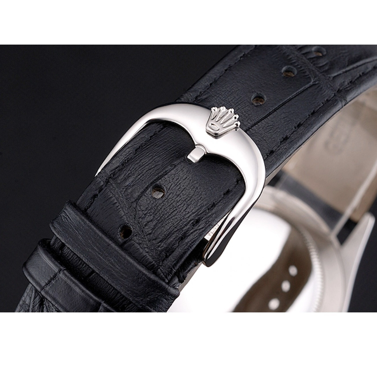 AAA replica watch Datejust Case And Swiss Bracelet Rolex Black Steel Stainless Dial 0516